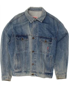 CARRERA Mens Denim Jacket UK 40 Large Blue Cotton BZ65 - Picture 1 of 3