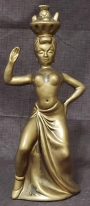 RAR Vintage Wales Keramik bemalt polynesisches Mädchen posiert mit Obstkorb Figur - Bild 1 von 8