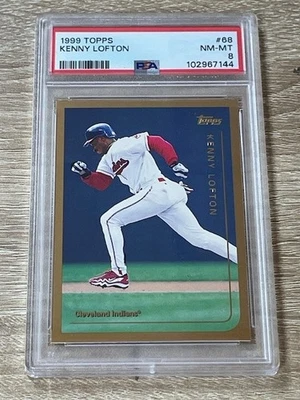 1999 Topps Kenny Lofton #68 Cleveland Indians PSA 8 - Image 1 of 4