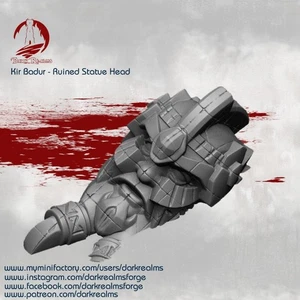 Dark Realms Dwarves - Ruined Statue Head | Ruinas enanas / terreno para 28-32 - Imagen 1 de 1