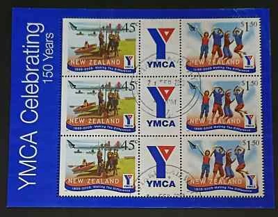 New Zealand 2005 YMCA 150 years Stamp sheetlet Used - Image 1 of 2