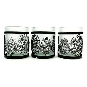 Yankee Candle Pinecone Tea Light Votive Candle Holder Set of 3 Lodge Cabin Woods