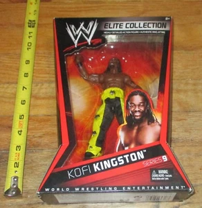 Figura de lucha libre Elite Mattel Kofi Kingston 2010 WWF WWE serie 9 nuevo día - Imagen 1 de 3