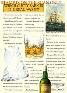 CUTTY SARK Scotch Whisky 'The Real McCoy' ADVERT Vintage 1986 Print Ad 703/114 - Picture 1 of 1