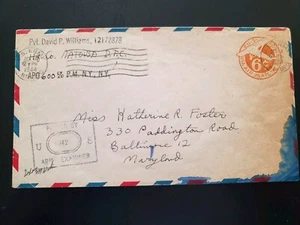 APO 600 Oran, Algerien 1944 zensiert Zweiter Weltkrieg Armee Cover NATOUSA BPO 5 - Bild 1 von 2