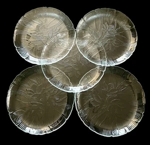 5er Set Arcoroc Canterbury Krokus Klarglas 10,75"" Essplatten Top - Bild 1 von 8