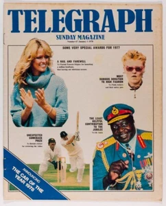 Farrah Fawcett PUNK Idi Amin TELEGRAPH magazine January 1978 Cars CRICKET ASHES - Picture 1 of 2