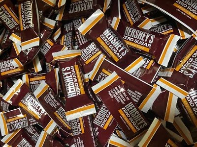 HERSHEY'S Chocolate CARAMEL ZERO SUGAR Miniature Bars, PICK YOUR BAG SIZE NOW!!!