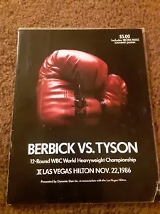 Mike Tyson Trevor Berbick Boxing Program Heavyweight Championship 1986 - Picture 1 of 3