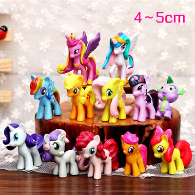 My Little Pony Figures Toys Mini Unicorn Fluttershy Rainbow Dash 12PC Bundle Set • 7.59£