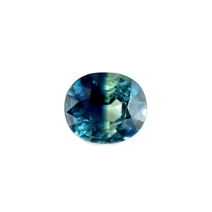 NATURAL Parti Colour 0.99ct Sapphire Blue Green Oval Cut 6x5mm VS Gemstone - Picture 1 of 5