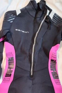 Seaskin Womens 3mm Full Body Wetsuit Flame-I Neoprene Diving Suits Front Zip LRG - Picture 1 of 10