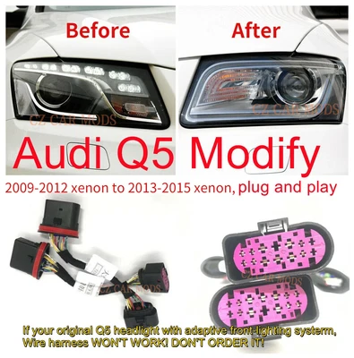 Fio adaptador para 2009-2012 Audi Q5 farol xenônio modificado para 2013-2015 xenônio - Imagem 1 de 4