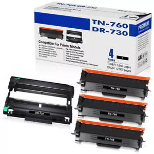Multipack TN760 Toner DR730 Trommel kompatibel mit Brother L2395DW Großhandel Posten - Bild 1 von 17