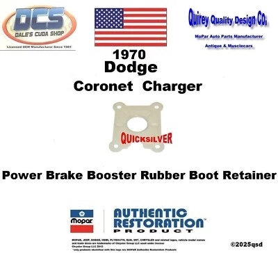 Dodge Coronet Charger 1970 refuerzo de freno eléctrico retenedor de arranque antipolvo 2823378 MoPar Foto 1 de 2