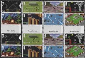 *2020 Royal Mail Stamps SG4312-SG4319 Video Games Gutter Pair set - Picture 1 of 1
