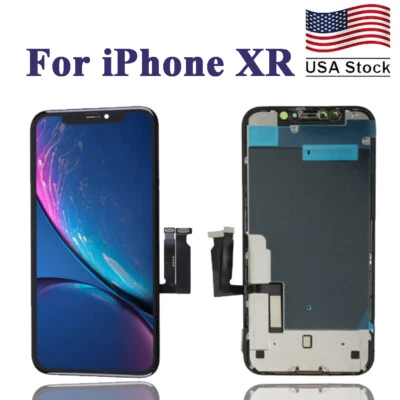 LCD Screen Display For iPhone XR 6.1'' Touch Digitizer Replacement+Back Plate US - Image 1 of 4