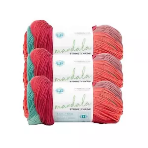(3 Pack) Lion Brand Yarn 557-214AJ Mandala String Yarn, Disco - Picture 1 of 3
