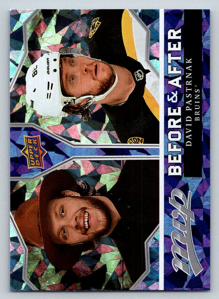2021-22 Upper Deck MVP Before and After #BA18 David Pastrnak (ref Y00401) - Image 1 of 2