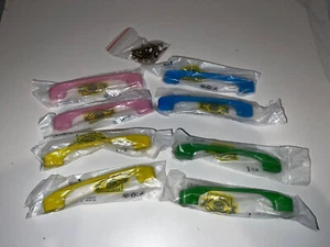 Lot of 8 Colored Drawer Cabinet Hardware Pulls pink/blue/green/yellow - Picture 1 of 4