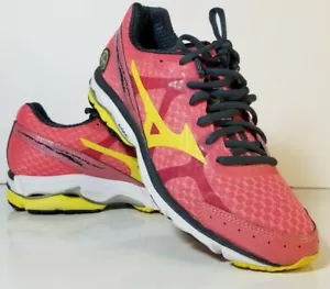 Mizuno Wave Rider 17 Damen-Sportlaufschuhe Größe 7,5 pink/gelb - Bild 1 von 7