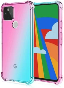 Pour Google Pixel 5 5G Étui,Silicone Gel Antichoc Étui Téléphone + Écran - Photo 1 sur 14