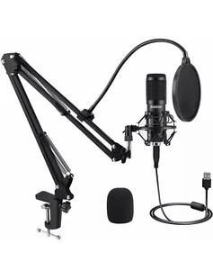  IKEDON USB mikrofon pojemnościowy, 192KHZ / 24 bit Plug & Play PC mikrofon strumieniowy - Zdjęcie 1 z 5
