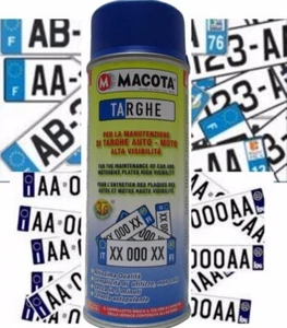 MACOTA Blu Targhe auto moto Vernice Spray Catarifrangente Pittura 400 ml - Foto 1 di 1