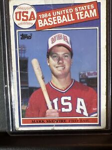 1985 TOPPS #401 MARK McGWIRE Olympic ROOKIE Refer To Pics‼️‼️
