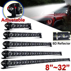 7/14/20/26/32 inch Single Row Slim LED Work Light Bar for Car Off road Truck UTV - Picture 1 of 23