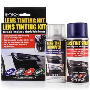 E-Tech Tint Spray Kit Car Glass & Plastic Light Lamp Blue Lens Tinting + Remover - Picture 1 of 9