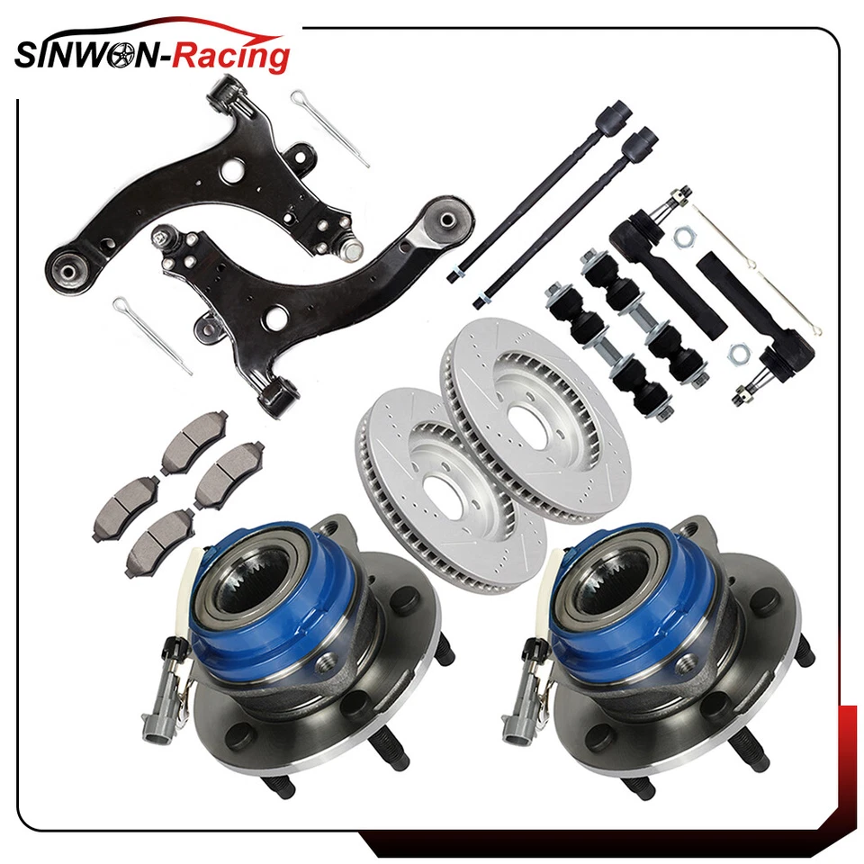 For 2000-2005 Chevrolet Monte Carlo Control Arm Brake Rotors Ceramic Brake Pads - Image 1 of 4