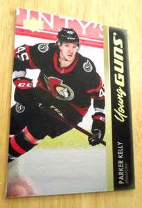 2021-22 UD Series 1 Parker Kelly Silver Foil Young Guns Ottawa Senators Rookie
