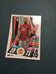 TOPPS MATCH ATTAX 2020-21 🏆 JUAN MATA 🔴🔴 MANCHESTER UTD - Picture 1 of 1
