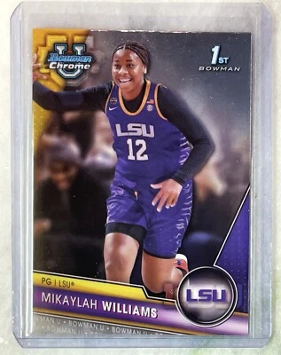 2023-24 Bowman U Chrome Mikaylah Williams 1st Chrome - SP LSU Tigers - Image 1 of 4