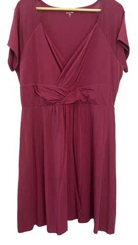 VALENTINO Abito Jersey Garnet Hill Valentina collo a V lampone fucsia lavorato a maglia stretch XL