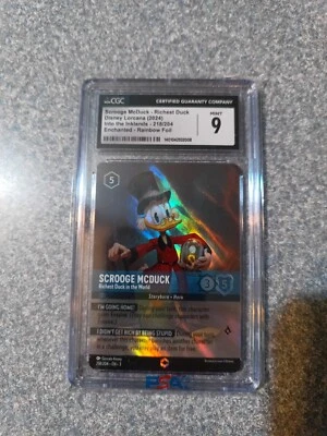 2024 Disney Lorcana EN 3 Enchanted #218 Scrooge McDuck CGC 9 Mint Richest Duck - Image 1 of 2