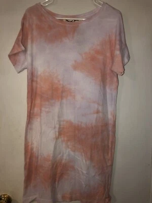 MICHAEL STARS VINTAGE JERSEY TIE DYE SHORT SLEEVE TEE DRESS SIZE S. NEW $118.00 - Image 1 of 4
