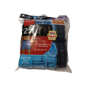 Hanes 2 Boxer Briefs Tagless Men's Size Medium - Picture 1 of 2