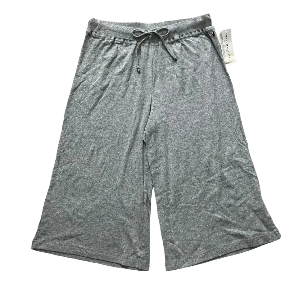 NUEVO CON ETIQUETAS Tommy Hilfiger Ropa de Dormir Pantalones Capri Para Mujer S Gris Elástico Cómodo Salón Foto 1 de 4
