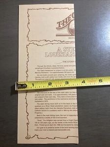 Vintage The Cabin Restaurant Brochure Menu Burnside Louisiana B46 - Picture 1 of 8