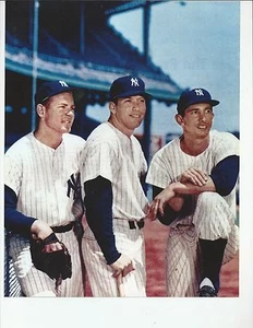 8 1/2 x 11 Hochglanz Foto Whitey Ford, Mickey Mantle & Billy Martin {BBP051} - Bild 1 von 1