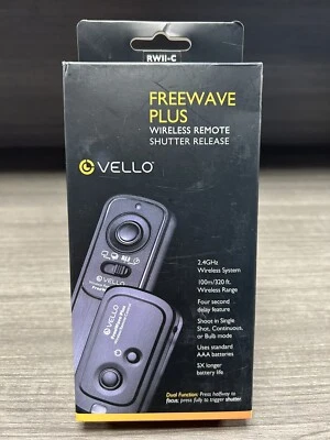 VELLO FREEWAVE PLUS REMOTE SHUTTER RELEASE RWII-N FOR NIKON New Open Box  - Image 1 of 4
