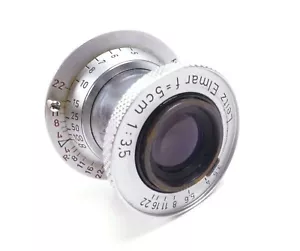 Leica Elmar Schraubhalterung rot Maßstab f=5 cm 1:3,5 Objektiv - Bild 1 von 12