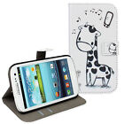 For Samsung Galaxy S3 Giraffe Design Wallet Credit Card Slot Case Cover Stand