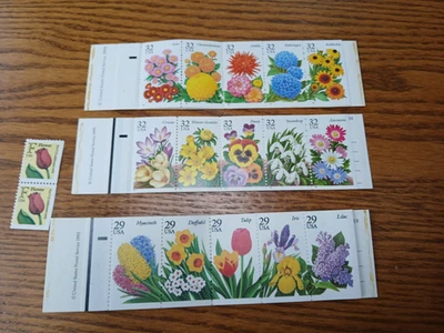 USPS stamps Flower Collection F Tulip, Garden Flowers, 29 to 32 Cent - Image 1 of 4