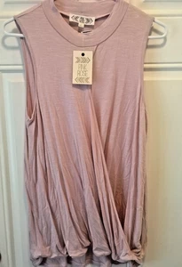 Top smanicato rayon rosa rosa rosa rosa polvere taglia L "Moonstone" nuovo con etichetta DW886 - Foto 1 di 5