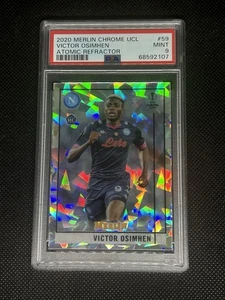 2020 Merlin Chrome UCL #59 Victor Osimhen Atomic Refractor /250 PSA 9 Rookie RC - Picture 1 of 2