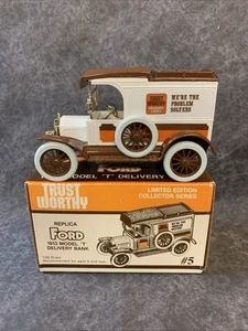 ERTL Die-cast Replica Ford 1913 Model “T” Trust Worthy Hardware Stores Bank New - Picture 1 of 11
