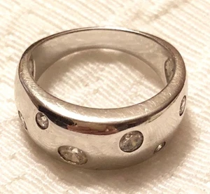 Vintage Stephen Walsh Sterlingsilber Zirkonia Bandring Größe 6,5 - Bild 1 von 15